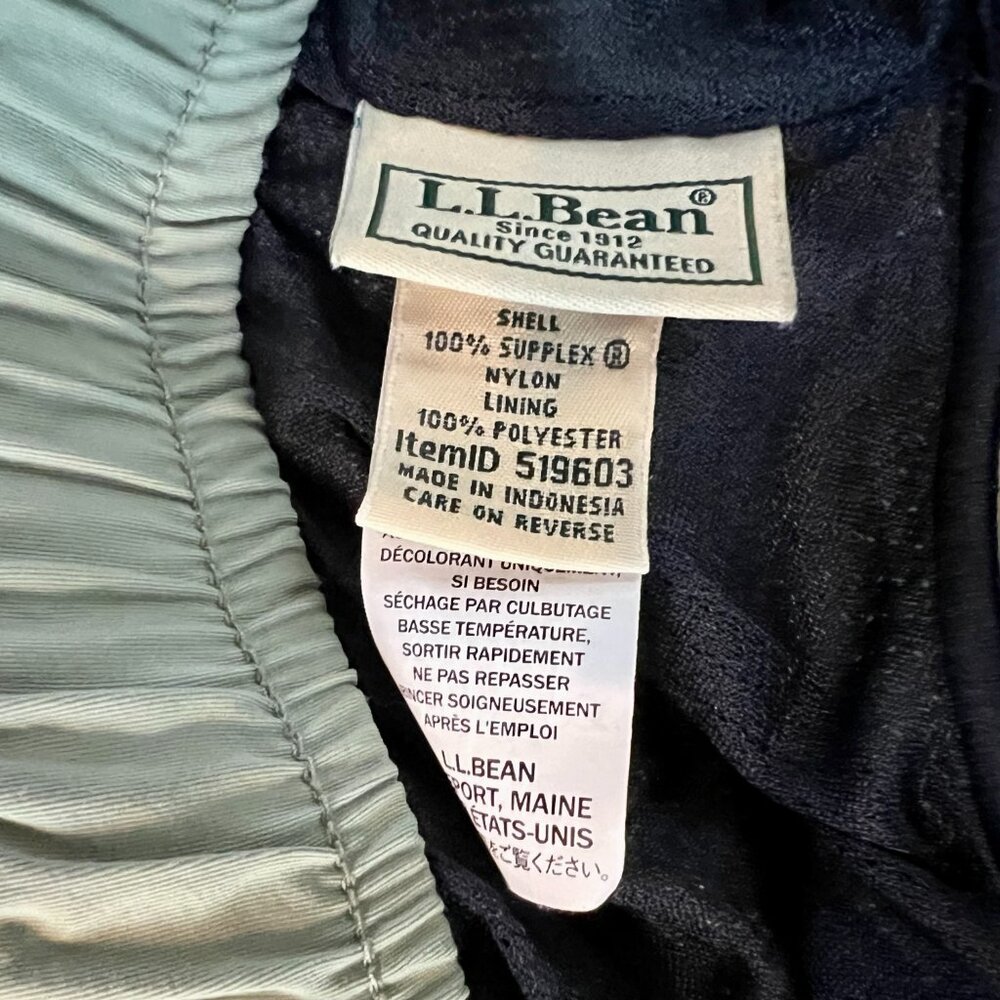 Mens L.L. Bean Green Lined Shorts/Swimsuit - Picture 7 of 7